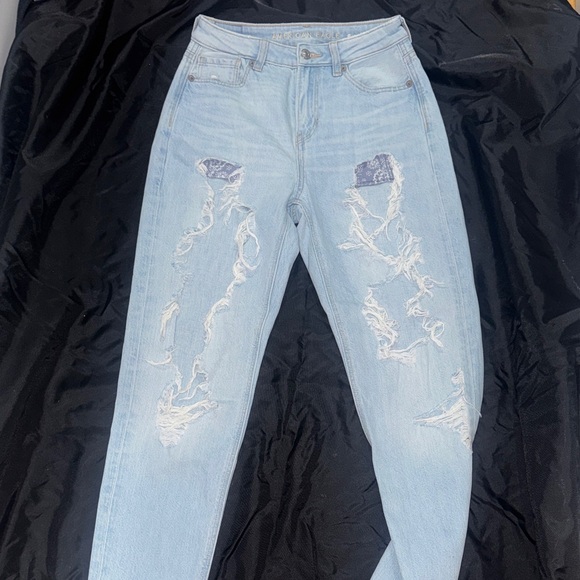 American Eagle Outfitters Denim - American Eagle Outfitters Light Blue Ripped Boyfriend Jeans